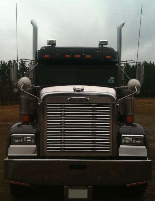 Freightliner Classic XL Long Hood Lower Fender Guards On Truck