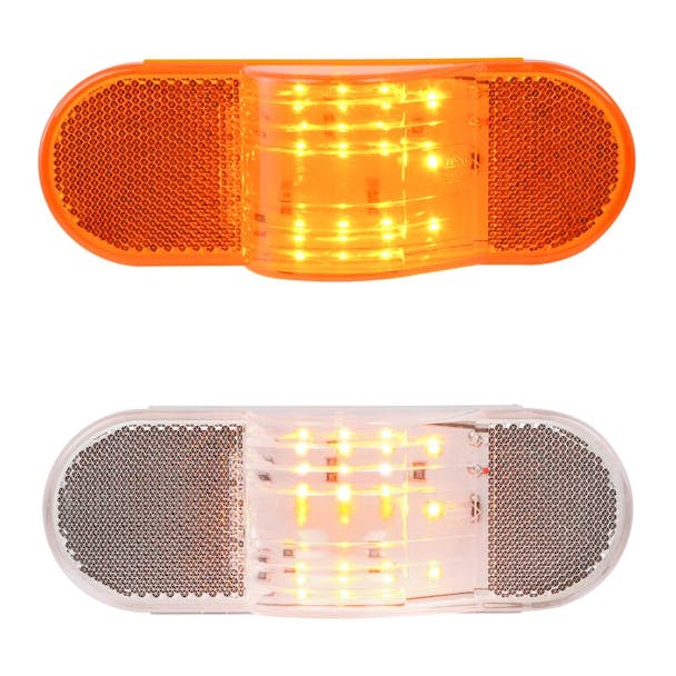 12 Amber LED Oval Side Marker & Turn Lights