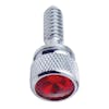 Peterbilt Chrome Dash Screws With Colored Diamond - Red