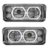 LED Projector Headlight Assembly With Chrome Finish