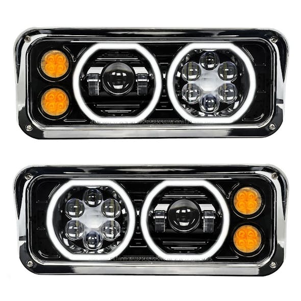 LED Projector Headlight Assembly With Black Finish