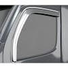 Peterbilt 567 579 Chrome Ventvisor Rain Guard Front 3QTR View