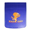 24" x 30" Devil Back Off Mud Flaps With Black Background -Blue