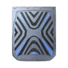 24" x 30" X Shape Mud Flaps With Black Background Blue