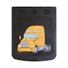 24" Kenworth T800 Rubber Mud Flaps With Black Background Yellow