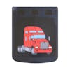 24" Kenworth T800 Rubber Mud Flaps With Black Background Red
