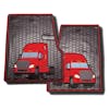 Freightliner Cascadia Rubber Floor Mats Red