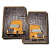 Freightliner Cascadia Rubber Floor Mats Yellow