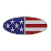 Peterbilt Chrome Flag Style Emblem - USA
