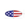 Peterbilt Chrome American Flag Emblem - Bottom Dimensions