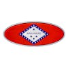 Peterbilt Chrome Flag Style Emblem - Arkansas