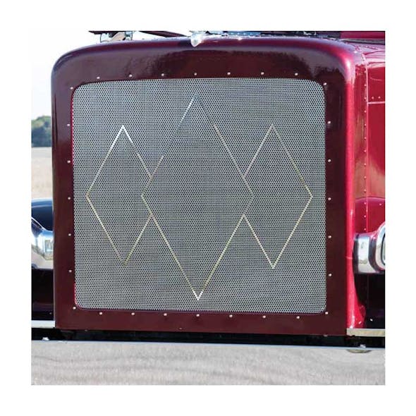 Peterbilt 357 377 378 379 385 Triple Diamond Punched Grill Insert