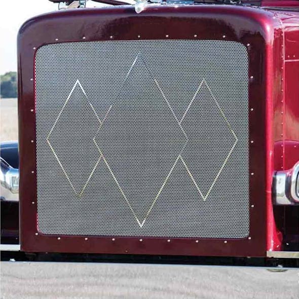 Peterbilt 388 389 589 Triple Diamond Punched Grill Insert By RoadWorks