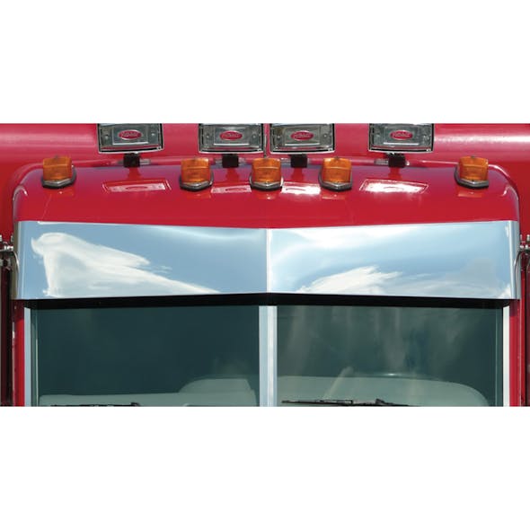 Peterbilt 388 389 Pride & Class Blind Mount Darwin Bow-Tie Visor By Roadworks