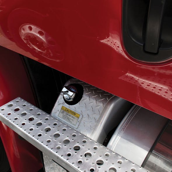 Chrome Freightliner DEF Cap Cover Mounted