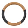 18" Deluxe Black And Wood Steering Wheel Cover By Grand General Light Wood