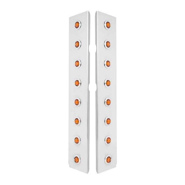 15" Donaldson Front Air Cleaner Panels With 16 Amber LED Lights By Grand General Off