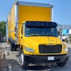 Freightliner Business Class M2 106 & 112 Flat Top Drop Visor On Yellow Truck
