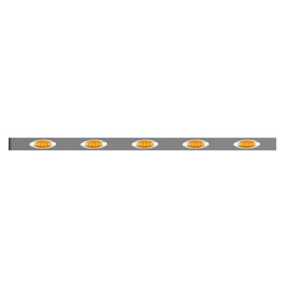 Kenworth Stainless Steel Sleeper Panels With P1 Style Amber LEDs 86" Sleeper