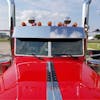 Peterbilt 389 Pride And Class Stainless 14" Drop Visor No Drilling Required Top View On Flat Top