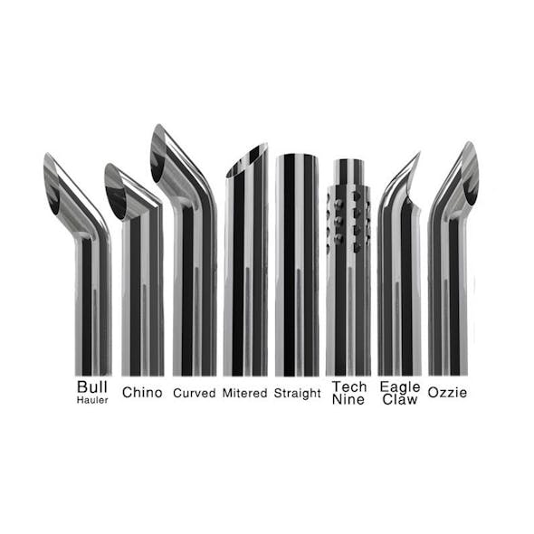 Peterbilt 389 2018+ 6" Dynaflex Chrome Exhaust Kit Rod Pickett 90 Deg. Elbows