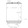 Freightliner FL50 FL60 FL70 FL80 OSC Radiator Technical Drawing