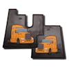 Kenworth T680 Rubber Floor Mats Yellow