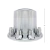 Chrome Rear Axle Wheel Cover Extra Tall With Removable Hubcap & Lug Nut Covers Diagram