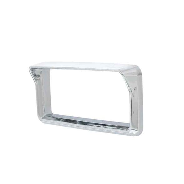 Kenworth T660 Chrome Center Dash Instrument Bezel Angle View