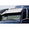 Peterbilt 384 386 389 14" Drop Visor Blind Mount Stainless Steel - Close