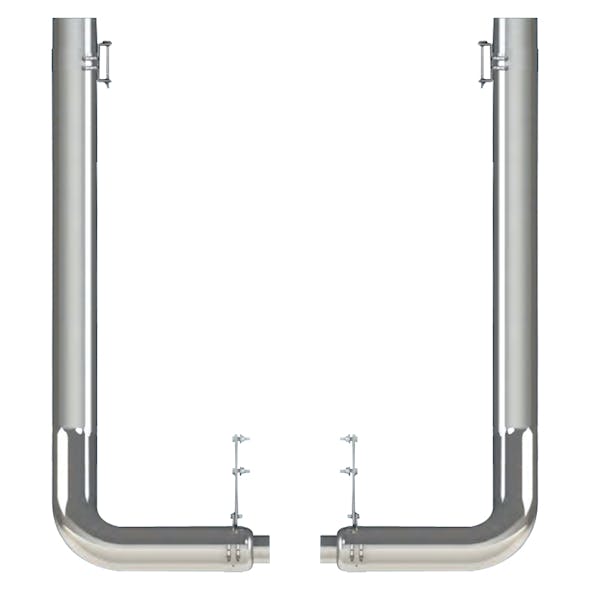 Kenworth W900L 6" Dynaflex Long Drop Pickett Exhaust Stack Styles