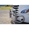  Freightliner Cascadia Herd Grill Guard 200 Series Satin Finish On Freightliner Diagonal View