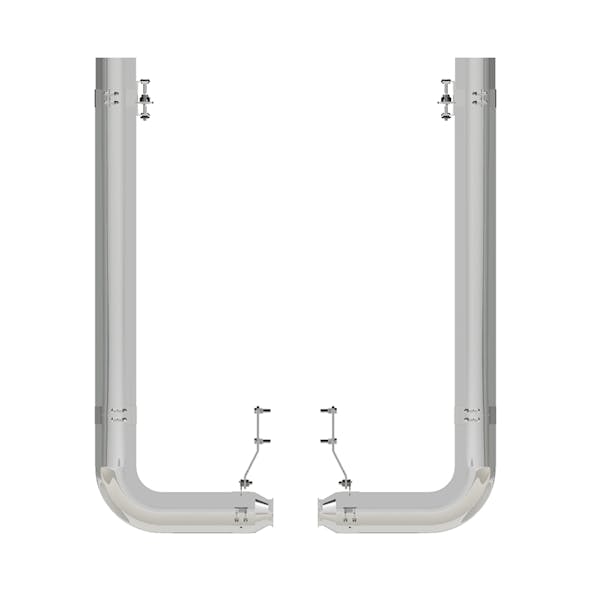 Peterbilt 389 Short Hood 8" Dynaflex Exhaust Stack Styles