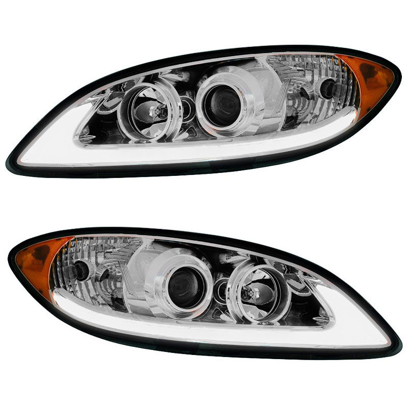 International ProStar Chrome Projector LED Headlight Assembly