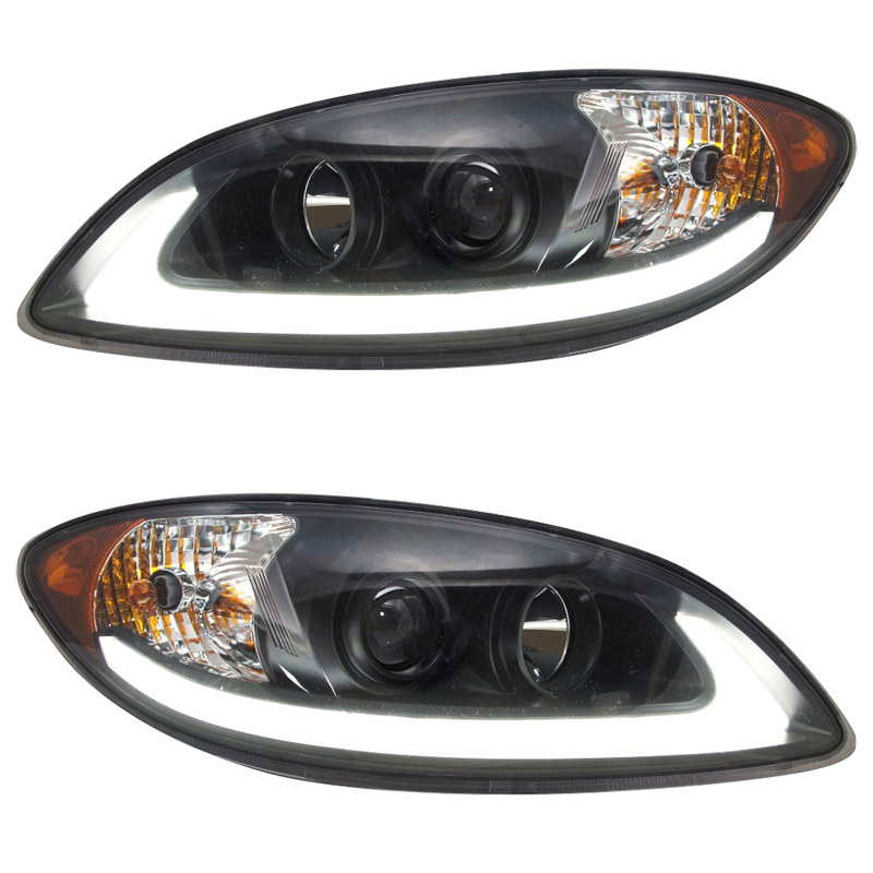 International ProStar Blackout Projector Headlight with LED Light Bar 2008+