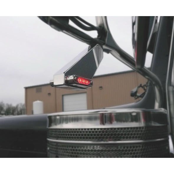 Peterbilt Freightliner Side Mirror Signal Bracket With Red LEDs