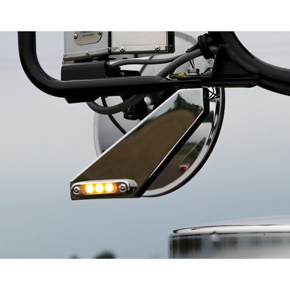 Peterbilt Freightliner Side Mirror Signal Bracket With Amber LEDs