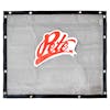 Peterbilt 379 Long Hood Black Bug Screen With Red Pete Logo Front View