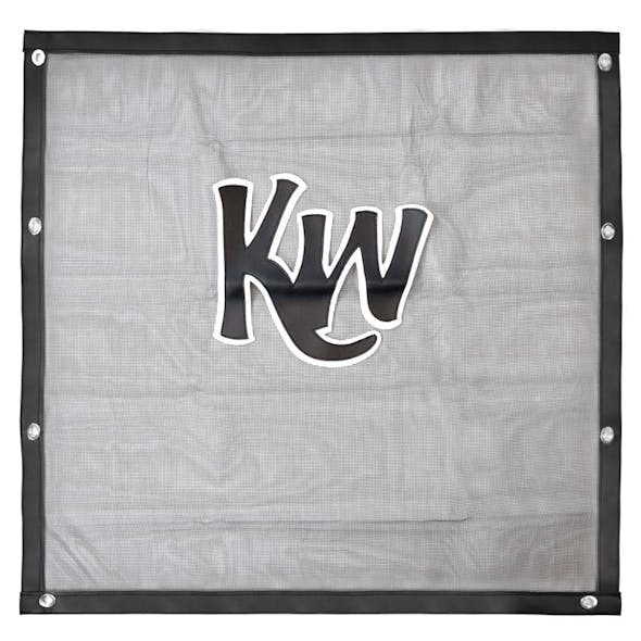 Kenworth W900L Black Bug Screen With Black KW Logo Front