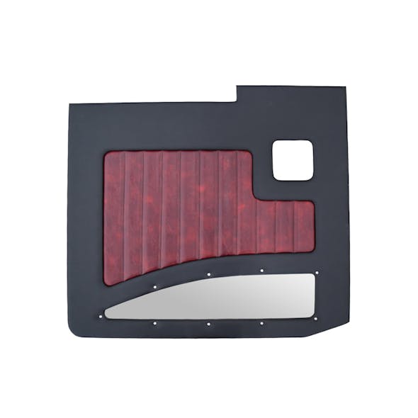 Kenworth W900A W900B 1964-2018 Street Rod Style Door Panel Black/Oxblood Driver Side