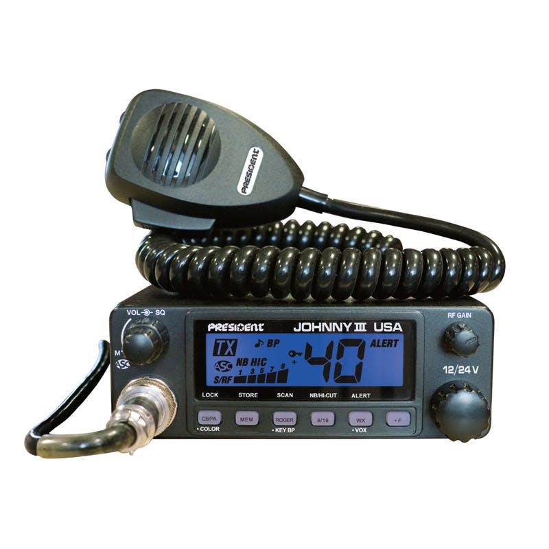 Johnny III 40 Channel CB Radio With Weather Alerts By President Raney's  Truck Parts