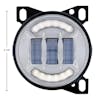 Round LED Fog Light Chrome Diagram