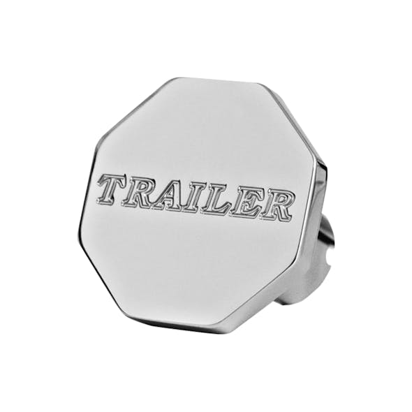 Engraved Tractor Trailer Script Air Brake Knob (Octagon, Trailer)