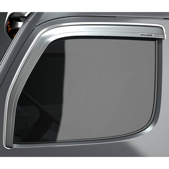 International LT Chrome Belmor Ventvisor Rain Guard