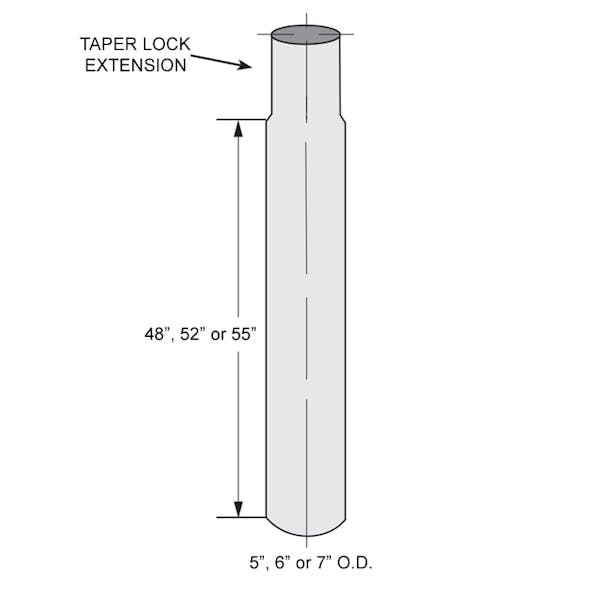 Dynaflex Chrome Z Series Center Spool With Taper Lock Extension OD