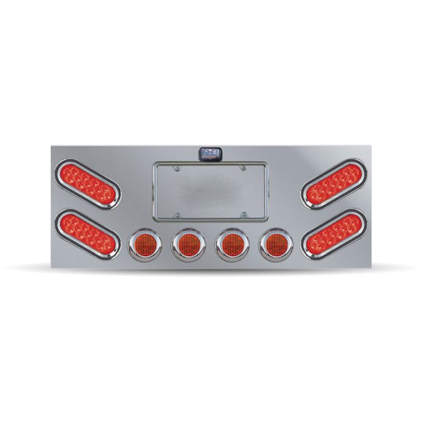 Rear Center Panel With Red Oval Mirror LED's 