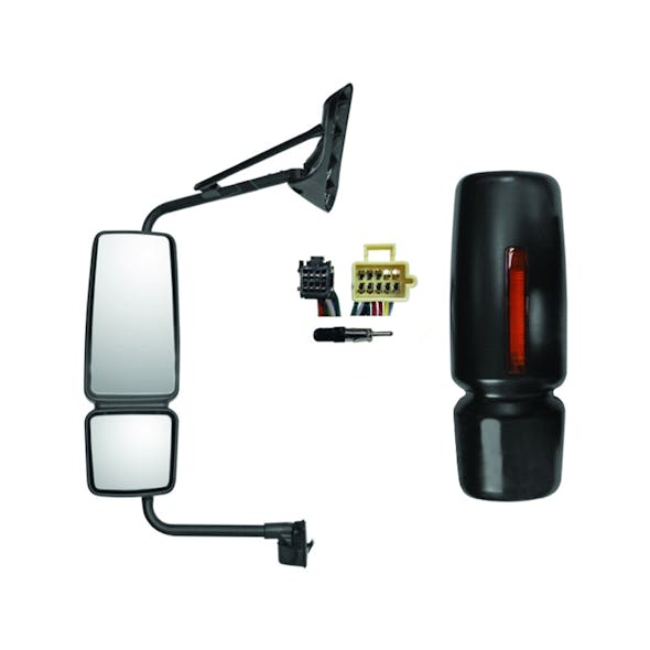 International Durastar Mirror Assembly Cover With Heat Function Black Driver
