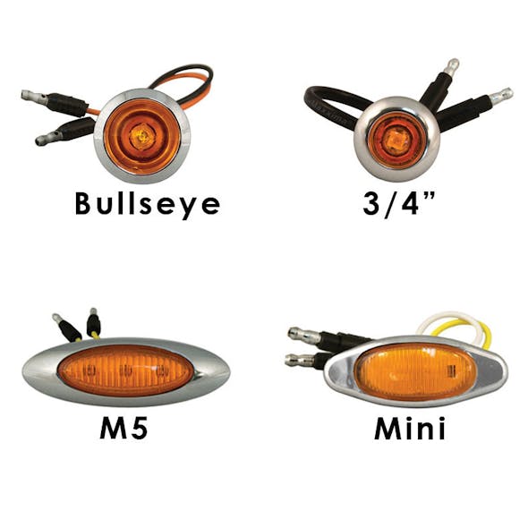 Kenworth T800 2010 & Newer 1.25" Face Cab Panel Lights