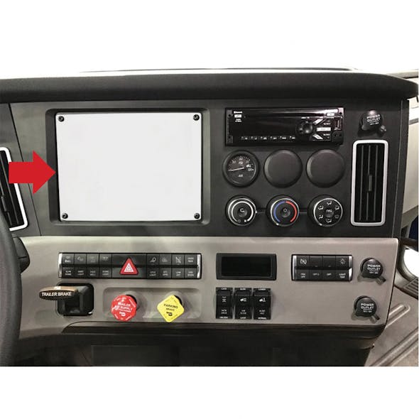 Freightliner Cascadia Stainless Dash Blank Full View