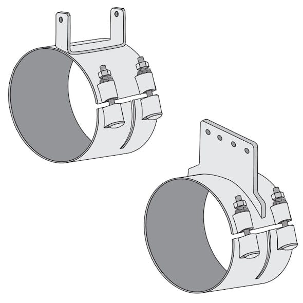 Dynaflex Chrome Kenworth Upper Exhaust Clamp Wide Band